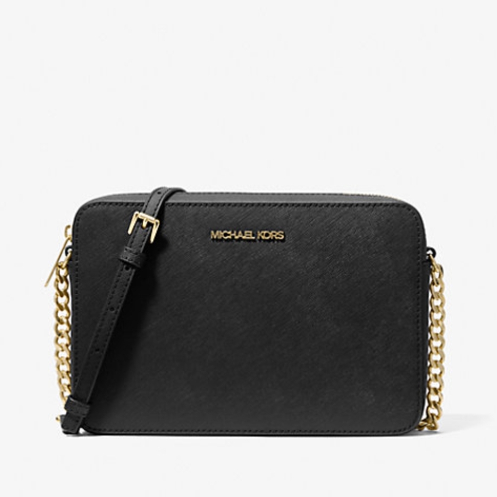 Michael Kors Black Crossbody Bag with Gold Chain